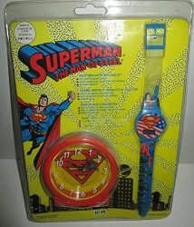 Superman The Man Of Steel Set Of Clock And Watch