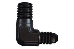 90 Degree -4AN Male To 1 4" Npt Pipe Adapter Fitting Black 4 An Flare AN822-04-04B
