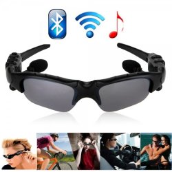 Foldable Sunglasses Wireless Bluetooth Headset Headphones Hands For Iphone android Phones Black