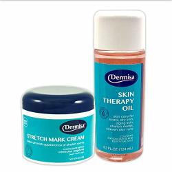 Dermisa Stretch Mark Treatment Kit. Stretch Mark Cream 4 Oz 114 G. + Skin Therapy Oil 4.2 Fl Oz 125 Ml.