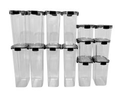 - 14 Pieces Clear Airtight Food Storage Container Set