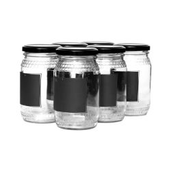 Consol - 352ML Honey Jar With Black Notes - 6PK