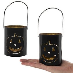 Tag 2 Pack Halloween Pumpkin Tealight Candle Holders By Tag Votive Lanterns Decorations