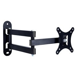 Cnyf LBY001-S Tv Wall Mount Universal Fit For 19 20 24 27 32 34 37 Inch Tv And Computer Monitors Full Motion Tilt And Swivel 14" Extension Arm Vesa 75 100 Compatible