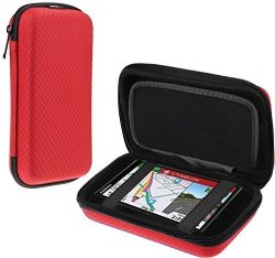Navitech Rugged Red Hard Carry Case Cover For The Garmin Drivesmart 61 Lmts