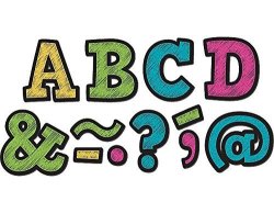Teacher Created Resources Bold Block 2" Magnetic Letters Chalkboard Brights 77190.0