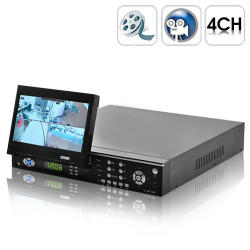 4 Channel H.264 Network Embedded Dvr Security Cctv System With 7 Inch Flip-out Screen Mouse & Remote