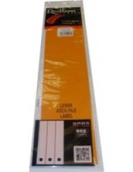 Lever Arch File Labels Value Pack 50 Pack Orange