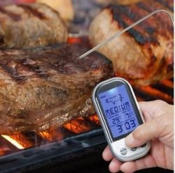 Wireless Remote Control Food Meat Outdoor Bbq Thermometer Home Kitchen Cooking Oven Thermometer
