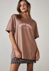 Oversized Graphic T Shirt - Dirty Blush apres Sport