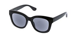 Peepers Women's Center Stage Reading Sun 3.00 Round Sunglasses Black 47 Mm 3