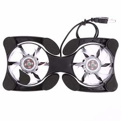 Star-shopinc - USB MINI Octopus Laptop Fan Cooler Cooling Pad Folding Cooler Fan Black Fuli