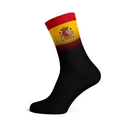 Spain Flag Socks - Medium Black