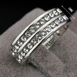 Beautiful Cubic Zirconia Eternity Wedding Ring Sizes 8 Or 9