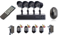 4 Channel Cctv Security Camera System Dvr Kit W Internet 3G Phone Viewing And HDMI 4CH