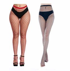 2PAIRS Fishnet Tights Ladies Thigh High 