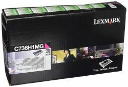 Genuine Lexmark High Yield Toner Cartridge Magenta C736H1MG
