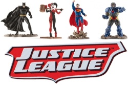 Batman Vs Harley Quinn & Superman Vs Darkseid Set + Display Case With Base Jlc6