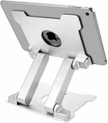 Kabcon Quality Tablet Stand Adjustable Foldable Eye-level Aluminum Solid Up To 13.5-IN Tablets Holder For Microsoft Surface Series Tablets Ipad Series Samsung Galaxy Tabs