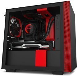 NZXT H210I Mini-ITX Case With Lighting & Fan Control in Black Red