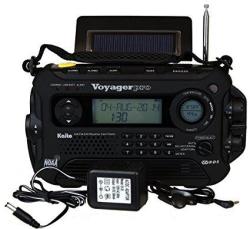Kaito Voyager Pro KA600 Digital Solar Dynamo Hand Crank Am fm lw sw & Noaa Weather Emergency Radio With Flashlight Reading Lamp Smart Phone Charger & Rds