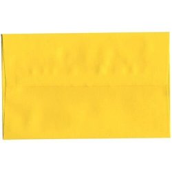 Jam Paper 4BAR A1 Invitation Envelopes- 3 5 8" X 5 1 8" - Yellow - 25 PACK