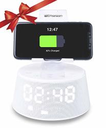 Emerson ER-X300 Docking Station With Wireless Charging Bluetooth Speaker Hands-free Calling And Adjustable Arm