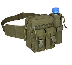 Renze Waist Pack Multi-functional Waterproof Kettle Outdoor Sports Waist Bag Workout Pouch - Hiking Army Green