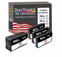 Doorstepink Remanufactured Ink Cartridge Replacements For Hp 950XL 950 XL Hp 951XL 950 XL Black Cyan Magenta Yellow 4PK For Hp Officejet 8600 Officejet Pro 251DW 276DW 8100 Series 8600 8610 8620