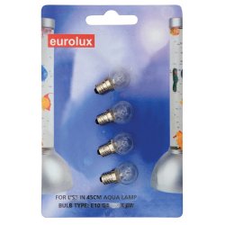 Eurolux - 4 Piece Replacement For 45CM Aqua Lamp - E10 G4 Max- 6W - 5 Pack