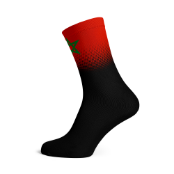 Morocco Flag Socks - Large Black
