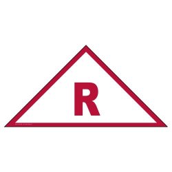 New Jersey Mississippi California R Roof Truss Identification Sign 12X6 Inch Aluminum For Fire Safety equipment By Compliancesigns
