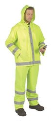 Galeton 8000975-L 8000975 Repel Rainwear Reflective 0.35 Mm Pvc Rain Suit Lime Large