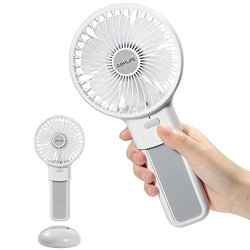 COMLIFE Portable Handheld Fan With Detachable Power Bank - Personal MINI Desktop Fan 5000MAH Power Bank 5.5-20 Hours Working Time 4 Speeds Of Strong