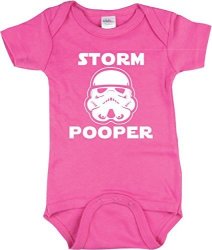Funny Baby Girl Bodysuit Storm Pooper For Girls Star Wars Inspired Pink 3-6 Mo