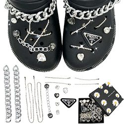 Deals on Chains For Crocs Shoe Charms Bling Chains Rhinestone Pearl Crystal  Diamond Buckles Decoration Fashion Design Accessories For Clog Sandals Hole  Shoes Slippers Bag Women, Compare Prices & Shop Online