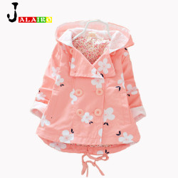 New Girls Coat Jacket Spring autumn Double Breasted Lace Outwear C... - Image Color 1 13-18 Months