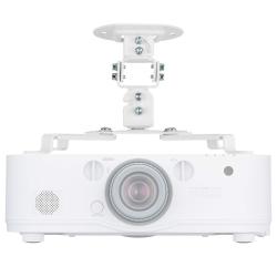 WALI Universal Projector Mount Bracket Low Profile Multiple Adjustment Ceiling Hold Up To 30 Lbs. PM-002-WHT White