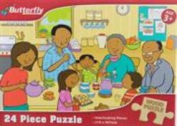 24 Piece A4 Wooden Puzzle My Family- Interlocking Pieces 210 X 297MM Each Puzzle Contains A Full Size Poster Retail Packaging No Warranty