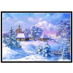 Diy Diamond Painting 3 D Cross Stitch Winter In The Provence