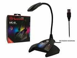 Marvo Scorpion MIC-01 Flexible USB Notebook PC Table Microphone Microphone Sound Receiver Rgb 1.5 M Cable