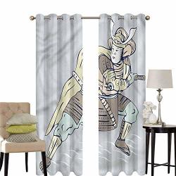 Aishare Store Baby Blackout Curtains Japanese Culture Figure Modern Curtains For Living Room W84 X L97 Inch