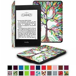 Fintie Kindle Paperwhite Smartshell Case - The Thinnest And Lightest Leather Cover For All-new Amazon Kindle Paperwhite Fits All Versions: 2012 2013 2014 And 2015 New 300 Ppi Love Tree