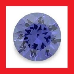Tanzanite Simulant - Violet Blue Round Facet - 3.16cts