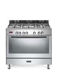 ELBA Fusion 90CM 5 Burner Gas Cooker With Electric Oven Stainless Steel- 9FX827