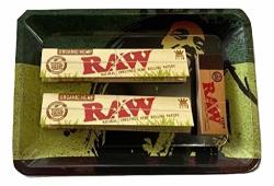 Raw Bundle Rolling Tray Kit Bob Marley Edition Organic Rolling Papers +tips Bundle