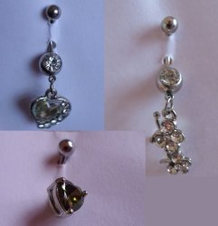 Jewellery Belly Ring Set Of 3