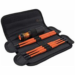 Klein Tools 32288 Insulated Screwdriver 8-IN-1 Screwdriver Set With Interchangeable Blades 3 Phillips 3 Slotted And 2 Square Tips