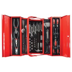 Tradequip Toolbox Kit 70PCE 1 4"&1 2" Dr