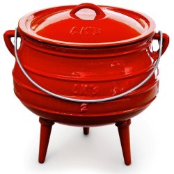 Enamelled Cast Iron Potjie Pot Red-size 700ML - 1KGS